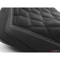 LUIMOTO (Hex-Diamond) Rider Seat Cover for the HARLEY DAVIDSON SPORTSTER IRON 883 (2016+)
